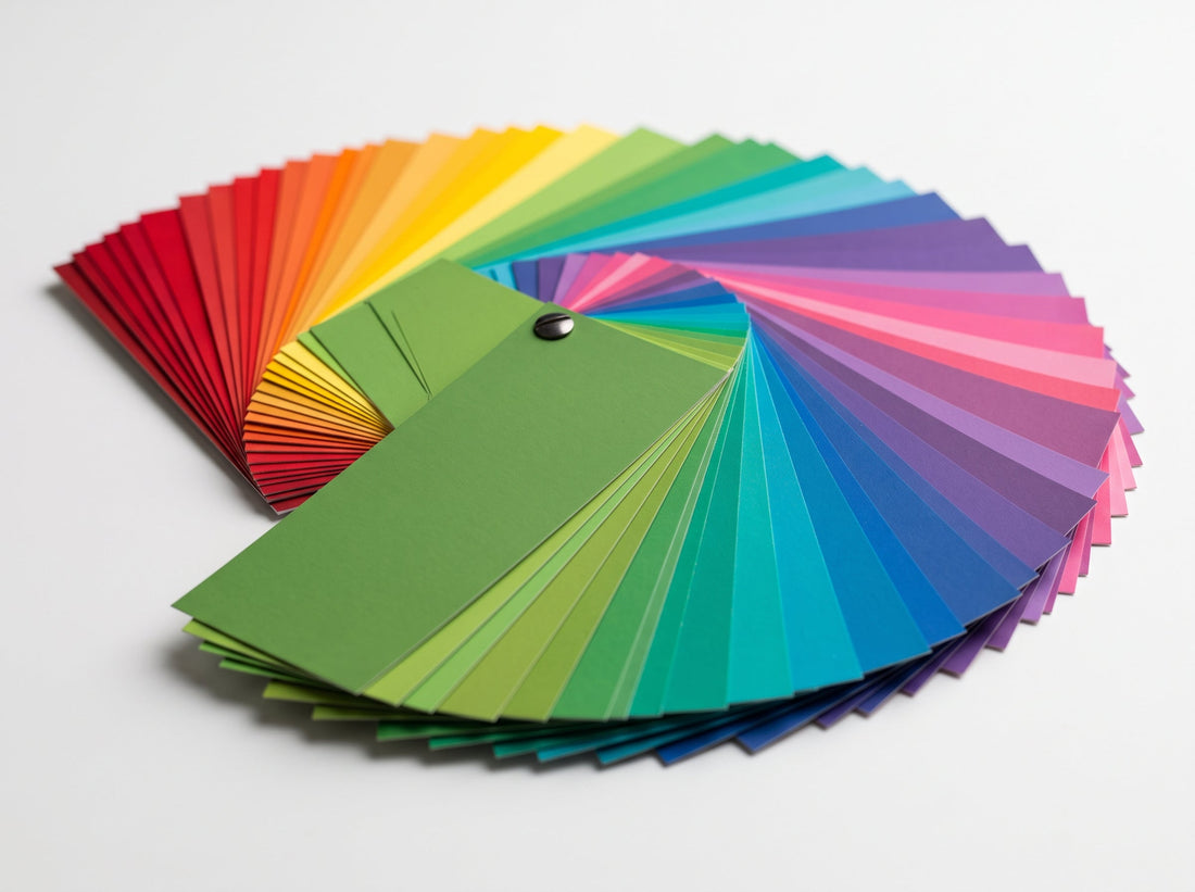 Pantone-Farbfächer mit vielen Farbmustern